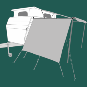 End Wall Privacy Screen – To Suit Pop Top Caravans