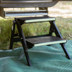 BLACK TWO-STAGE ALUMINIUM STEP