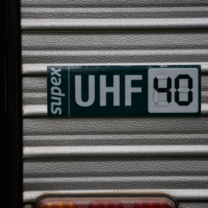 UHF CHANNEL STICKER